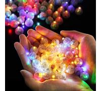 URAQT Mini LED Lights, 100 pcs Wireless Round LED Ball Balloon Lights, Individual Small Paper Lantern Lights, Waterproof Tiny LED Lights for Home Christmas Halloween Wedding Birthday Party Decoration