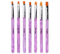 URAQT Nail Art Brushes Set, 7PCS Acrylic Nail Brush, Nail Art Pens Nail Art Tips Builder Brush, Professional Manicure Drill Drawing Brush Nail Art Tools for DIY Nail Art Designs