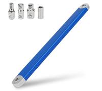 URAQT Offset Extension Wrench, 15.4 inch (39 cm) Multifunctional Tight Reach Wrench Set with 1/2 inch, 1/4 inch and 3/8 inch Square Drive adapters for Car, Bike and General Repairs