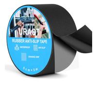 URAQT Rubber Grip Tape 5cmx3m, Black Ultra Thin Strong Adhesive Anti Slip | for Handles, Anti Slip Texture Enhance Friction, Waterproof Wear Resistant Heat Resistant Grip Tape for DIY Tools Home Use