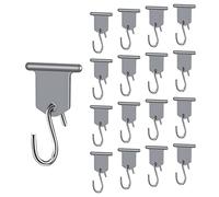URAQT RV Awning Hooks, 17 PCS RV Awning Accessory Hangers, Camping Awning Hook, Piping Rail Accessories for Motorhome, Caravan, Christmas Party, Camping Tent, Indoor and Outdoor Decoration