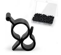 URAQT RV Awning Hooks, 20 PCS RV Awning Accessory Hangers, Camping Awning Hook, Piping Rail Accessories for Motorhome, Caravan, Christmas Party, Camping Tent, Indoor and Outdoor Decoration (B-Black)