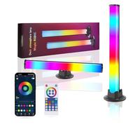 URAQT Smart LED Light Bars,2Pcs Music Synced RGB Gaming Light with APP Remote Control,Bluetooth Smart Ambient Lighting TV with 16 Million Colors,WiFi TV Backlight Mood Light for PC,TV, Room Decoration