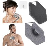 URAQT Soft Silicone Shower Brush, Body Scrubber Bath Brush for Deep Cleansing, Gentle Exfoliating Massager Skin Care Face Scrubber for All Kinds of Skin Women Men Baby, Lather Nicely, 1 Pack