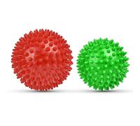 URAQT Spiky Massage Ball Set, 2 Pack Body and Foot Massage Roller, Muscle Massager Hard Exercise Ball for Plantar Fasciitis, Trigger Point Therapy, Deep Tissue, Myofascial Release