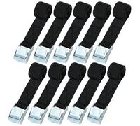 URAQT Tie Down Straps, 10 Pack Heavy Duty Tensioning Belts, 0.5M Adjustable Cargo Straps Ratchet Straps, Suitable for Motorcycle, Cargo, Trucks, Trailer, Luggage, 250kg Loading Capacity, Quick Release