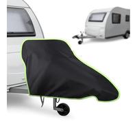 URAQT Tow Hitch Cover - Universal Waterproof Caravan Hitch Cover With Strap, Suitable for Campervan and Caravan (Black/Green)