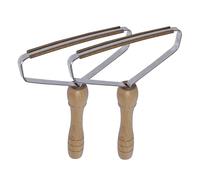 URASAWA Provide - Carpet Scraper 2PCS - Portable Lint Remover for Clothes and Carpet - Metal Lint Roller - Pet Hair Remover (BROWN 2)
