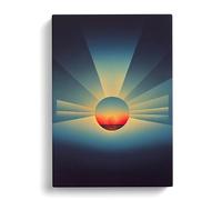 Urban Abstract Sunset Canvas Print | Gallery Wrapped 30mm Frame Wall Art | 30x20 inches | Ready to Hang | Abstract Landscape Picture | Living Room Bedroom Lounge Office