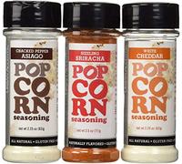 Urban Accents All Natural Gluten Free Premium Popcorn Seasoning Variety Pack - Cracked Pepper Asiago, Sizzling Sriracha, White Cheddar by N/A