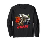 Urban Afrobeat Rhythm Hand Drum Graphic Long Sleeve T-Shirt