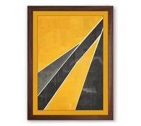 Urban Angular Forms Industrial Framed Wall Art Print A1 (84.1×59.4cm) Walnut, Wall Decor for Living Room, Bedroom, Office & Home, Ready to Hang, Art Gift