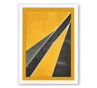 Urban Angular Forms Industrial Framed Wall Art Print A2 (59.4×42cm) White, Wall Decor for Living Room, Bedroom, Office & Home, Ready to Hang, Art Gift