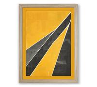 Urban Angular Forms Industrial Framed Wall Art Print A3 (42×29.7cm) Oak, Wall Decor for Living Room, Bedroom, Office & Home, Ready to Hang, Art Gift