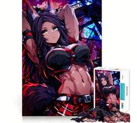Urban Anime Foxgirl Jigsaw Puzzle 1000 Think Boost Game Tight Lock No Loose Pieces Interactive Brain Challenge for Home (50x75cm)