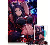 Urban Anime Foxgirl Jigsaw Puzzles for Adults 1000 Think Boost Game Precise Interlock Structure Easy to Learn Family Enjoyment (38x26cm)