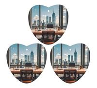 Urban Architecture Car Air Freshener, 3 Pcs Love form Hanging Air Freshener Cards, Long Lasting Fragrance Scented Cards for Car, Home, Office Black-style