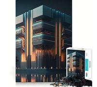 Urban Architecture Jigsaw for Teenagers 1000 Pieces Mental Improve Play Uniform Size Precise Pieces Family Fun Night Activity (50x75cm)