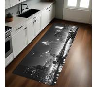 Urban Architecture Kitchen Rug 40 x 120 cm Chicago night view Non-Slip Washable Kitchen Floor Mat for Kitchen, Hallway, Living Room, Bedroom, Bathroom