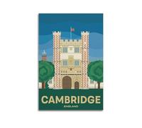 Urban Architecture Retro UK Cambridge Building Decorative Painting Canvas Wall Posters And Modern Family Bedroom Decor 20x30inch(50x75cm)