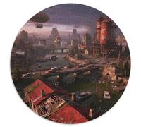 Urban Architecture1000 Pieces Round Puzzle TownCreative Jigsaw Puzzles Adults & Kids Unique Challenge Games 1000pcs (67.5x67.5cm)