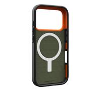 URBAN ARMOR GEAR UAG Designed for iPhone 17 Pro Case Civilian - Compatible with MagSafe Military Grade Protective Cover, Olive/Orange