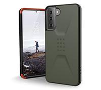 URBAN ARMOR GEAR Civilian Protective Case for Samsung Galaxy S21 + 5G (6.7 Inch) - (Wireless Charging Compatible Cover, Shockproof Mobile Phone Case, Ultra Slim Bumper) - Olive
