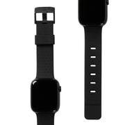 URBAN ARMOR GEAR RIP CURL x UAG Compatible with Apple Watch Band 49/46/45/44mm iWatch Series Ultra 3/Ultra 2/Ultra/4-11/SE3/SE2/SE, Soft Touch Silicone Adjustable Replacement Strap, Trestles Black