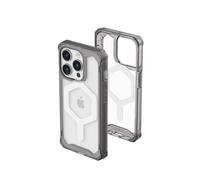 URBAN ARMOR GEAR UAG Case Compatible with iPhone 15 Pro Case 6.1" Plyo Ash/White Built-in Magnet Compatible with MagSafe Charging Rugged Anti-Yellowing Transparent Clear Dropproof Protective Cover