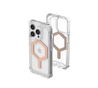 URBAN ARMOR GEAR UAG Case Compatible with iPhone 15 Pro Case 6.1" Plyo Ice/Rose Gold Built-in Magnet Compatible with MagSafe Charging Rugged Anti-Yellowing Transparent Clear Protective Cover