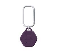URBAN ARMOR GEAR UAG Compatible with AirTag (Gen 2 & 1) Case Scout Rugged Anti-Scratch Lightweight Silicone Protective Cover Holder with Carabiner for Keys, Pets, Backpacks - Deep Purple Synth