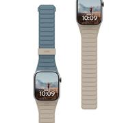 URBAN ARMOR GEAR UAG Compatible with Apple Watch Band 42/41/40mm Silicone Double Side Reversible Magnetic Band Watch Strap iWatch Series 4-11/SE 3/SE 2/SE, Pathfinder Dune/Cloud Blue