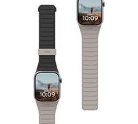 URBAN ARMOR GEAR UAG Compatible with Apple Watch Band 42/41/40mm Silicone Double Side Reversible Magnetic Band Watch Strap iWatch Series 4-11/SE 3/SE 2/SE, Pathfinder Black/Titanium