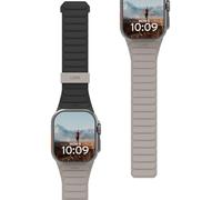 URBAN ARMOR GEAR UAG Compatible with Apple Watch Band 49/46/45/44mm Pathfinder - Silicone Double Side Reversible Magnetic Band Watch Strap for iWatch Series Ultra 2/Ultra/4-10/SE 2/SE, Black/Titanium