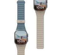 URBAN ARMOR GEAR UAG Compatible with Apple Watch Band 49/46/45/44mm Silicone Double Side Reversible Magnetic Band Watch Strap iWatch Ultra 3/Ultra 2/Ultra/4-11/SE3/SE2/SE, Pathfinder Dune/Cloud Blue