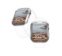 URBAN ARMOR GEAR UAG Compatible with Apple Watch Case 45mm iWatch Series 9/8/7 Scout Rugged Transparent Military Grade Drop Proof Snap-On Protective Bumper Hard Case, Clear