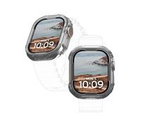 URBAN ARMOR GEAR UAG Compatible with Apple Watch Case 49mm iWatch Series Ultra 2/Ultra Scout Clear, Rugged Transparent Military Grade Drop Proof Snap-On Protective Bumper Hard Case