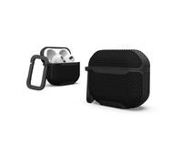 URBAN ARMOR GEAR UAG Designed for AirPods 3rd Gen 2021 Case, Durable Rugged Soft Silicone/Hard Shell Full Case Protective Cover with Detachable Keychain Carabiner