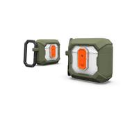 URBAN ARMOR GEAR UAG Designed for AirPods (4th Gen, 2024) Protective Case with Lock Plasma, Rugged Hard Shell Military Grade Protective Cover with Secure Lock & Detachable Carabiner Clip, Olive Drab
