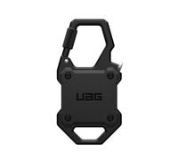 URBAN ARMOR GEAR UAG Designed for AirTag Case 1st/2nd Gen with Built-in Bottle Opener - Hard Shell Lock Case AirTag Holder Durable Locking Carabiner for Keys, Luggage & Bags, Monarch Blackout