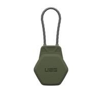 URBAN ARMOR GEAR UAG Designed for AirTag Case - Hard Shell Lock Case AirTag Holder Keychain with Wire Cable for Keys, Luggage & Bags, Anti-Lost Ultra Secure GPS Protective Cover, Civilian Olive Drab