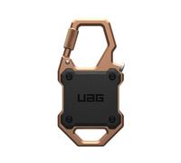 URBAN ARMOR GEAR UAG Designed for AirTag (Gen 2 & 1) Case with Built-in Bottle Opener Monarch - Hard Shell Lock Case AirTag Holder Locking Carabiner for Keys, Luggage & Bags, Black/Copper