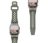 URBAN ARMOR GEAR UAG Designed for Apple Watch Band 49/46/45/44mm iWatch Ultra 3/Ultra 2/Ultra/4-11/SE/SE 2/SE 3 Premium Sport Breathable Replacement Watch Strap, Monarch Olive/Titanium