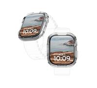 URBAN ARMOR GEAR UAG Designed for Apple Watch Case 46mm iWatch Series 10, Scout Transparent Rugged Military Grade Dropproof Snap-On Protective Bumper Hard Case, Clear