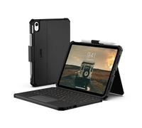 URBAN ARMOR GEAR UAG Designed for iPad 11" A16 (11th Gen 2025) iPad Air 11" M3 (7th Gen 2025) Case, Rugged Case with USB-C Keyboard UK English - Military Grade Folio Cover with Pencil Holder, Black