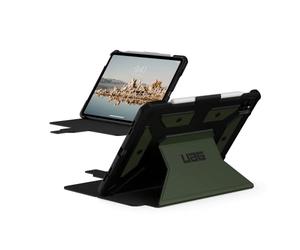 URBAN ARMOR GEAR UAG Designed for iPad Air 10.9 inch Case iPad 5th Generation 2022 Case Green Olive Rugged Smooth Exterior Multi-Angle Viewing Folio w/Pencil Holder Metropolis SE Protective Cover