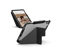 URBAN ARMOR GEAR UAG Designed for iPad Air 11" Case M4/M3/M2 2024-2026 - Rugged Adjustable Multi-Angle Stand Auto Sleep/Wake Folio Cover w/Pencil Holder, Essential Armor Black