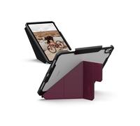 URBAN ARMOR GEAR UAG Designed for iPad Air 11" Case M4/M3/M2 2024-2026 - Rugged Adjustable Multi-Angle Stand Auto Sleep/Wake Folio Cover Pencil Holder, Essential Armor Bordeaux