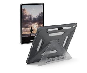 URBAN ARMOR GEAR UAG Designed for iPad Air 13" Case M4/M3 2025-2026 - Rugged Transparent Protective Cover with Kickstand and Pencil Holder Scout Plus Ash