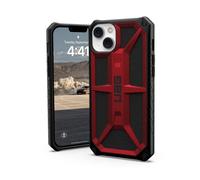 URBAN ARMOR GEAR UAG Designed for iPhone 14 Plus Case Red Crimson 6.7" Monarch Rugged Premium Protective Cover Lightweight Slim Shockproof Dropproof Compatible with Wireless Charging